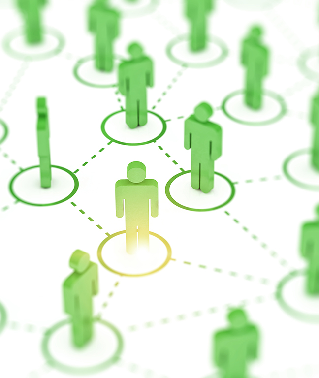 graphic showing green recruitment candidates